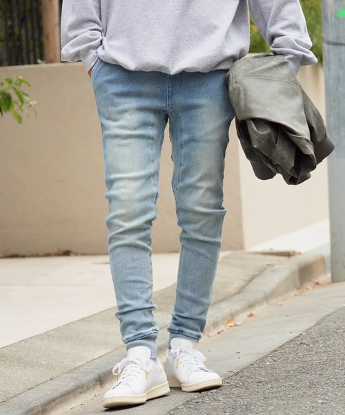 WP WESTPOINT(ダブルピーウエストポイント)の「WP WESTPOINT/ダブルピー ウエストポイントインディゴ ウォッシュ加工 イージー デニムパンツ 裾リブ(デニムパンツ・メンズ・ブルー・S/XS/M/L/XL/XXL)」の21枚目の写真