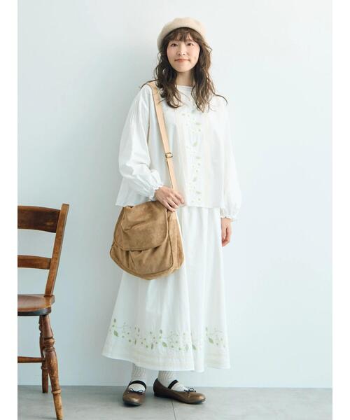 WEB限定】花柄刺繍ギャザースカート（スカート）｜Samansa Mos2