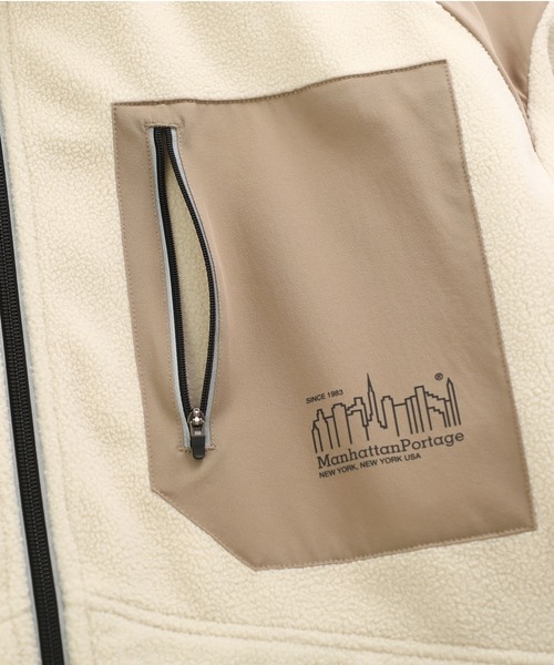 Manhattan Portage（マンハッタンポーテージ）の「Stand Blouson（ブルゾン・メンズ・アイボリー/ブラック・MEDIUM/LARGE/X-LARGE/SMALL）」の8枚目の写真