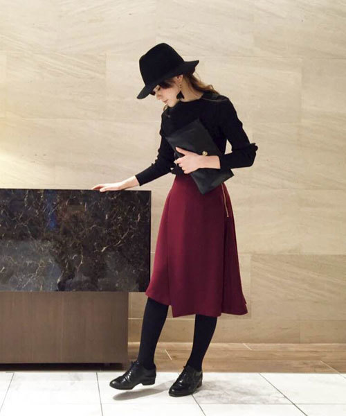 GALLARDAGALANTE（ガリャルダガランテ）の「合繊フレアスカート（スカート・レディース・ブラック/その他19・0/1）」の12枚目の写真