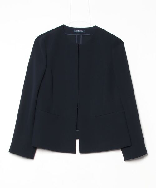 NEWYORKER（ニューヨーカー）の「【ウォッシャブル】ダブルフェイス ペプラムノーカラージャケット（テーラードジャケット・レディース・ネイビー/アイボリー・9号/11号）」の10枚目の写真