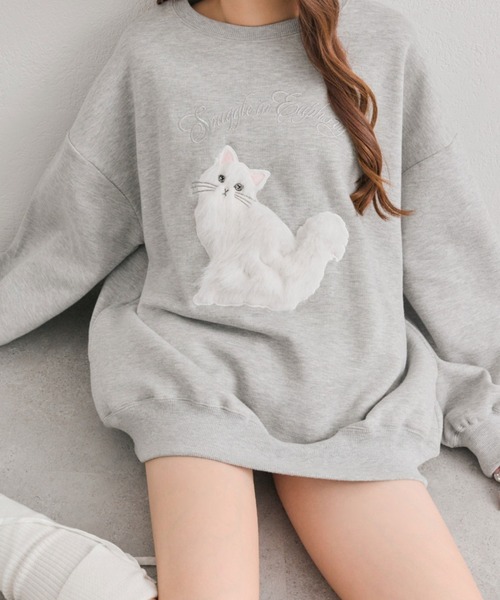 OLIVE des OLIVE（オリーブデオリーブ）の「スウェット（スウェット・レディース・オフホワイト/サックスブルー/ピンク/トップグレー/ホワイト/ブルー系その他・FREE）」の6枚目の写真