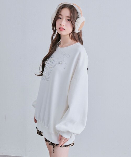 OLIVE des OLIVE（オリーブデオリーブ）の「スウェット（スウェット・レディース・オフホワイト/サックスブルー/ピンク/トップグレー/ホワイト/ブルー系その他・FREE）」の8枚目の写真