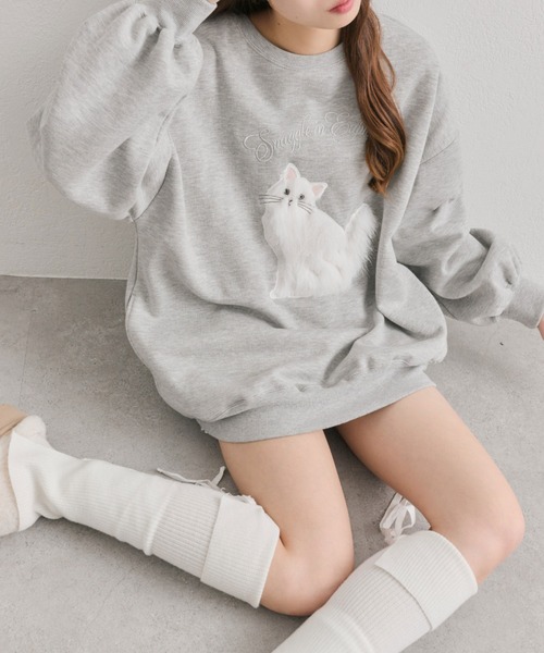 OLIVE des OLIVE（オリーブデオリーブ）の「スウェット（スウェット・レディース・オフホワイト/サックスブルー/ピンク/トップグレー/ホワイト/ブルー系その他・FREE）」の11枚目の写真