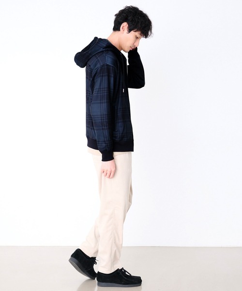 Arnold Palmer（アーノルドパーマー）の「ピーチシャギー シェア チェックプリント ジップパーカー（パーカー・レディース・ライトグレー/ブラック/グリーン・XS/S/M/L/LL）」の15枚目の写真