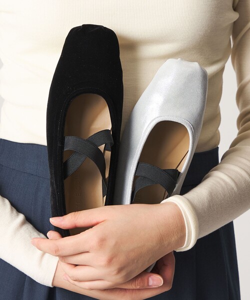 WEB限定】クロスベルトバレエ フラット10□↑（バレエシューズ