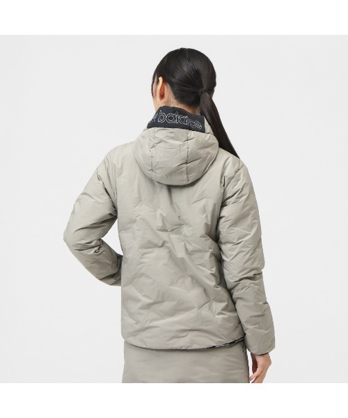 NEW BALANCE（ニューバランス）の「ニューバランス New Balance LIGHT DOWN FULL ZIP HOODIE（ダウンジャケット/コート・レディース・ブラウン/ホワイト/ブラック・M/L/XL）」の4枚目の写真