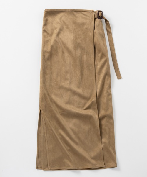 AJUGA.（アジュガ）の「スエードラップタイトスカート（スカート・レディース・ベージュ/ブラウン・S/M）」の5枚目の写真