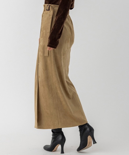 AJUGA.（アジュガ）の「スエードラップタイトスカート（スカート・レディース・ベージュ/ブラウン・S/M）」の16枚目の写真