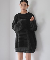 LOWRYS FARM | ケーブルＢＩＧチュニック　605736(ニット/セーター)