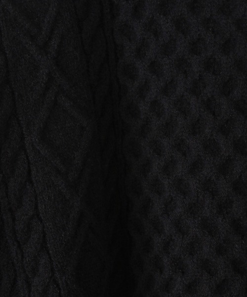 LOWRYS FARM（ローリーズファーム）の「ケーブルＢＩＧチュニック　605736（ニット/セーター・レディース・アイボリー/ブラック/グレー・FREE）」の12枚目の写真