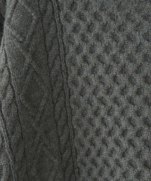 LOWRYS FARM（ローリーズファーム）の「ケーブルＢＩＧチュニック　605736（ニット/セーター・レディース・アイボリー/ブラック/グレー・FREE）」の14枚目の写真
