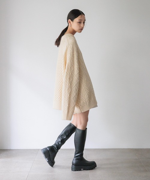 ケーブルBIGチュニック 605736（ニット/セーター）｜LOWRYS FARM