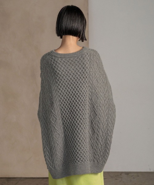 ケーブルBIGチュニック 605736（ニット/セーター）｜LOWRYS FARM