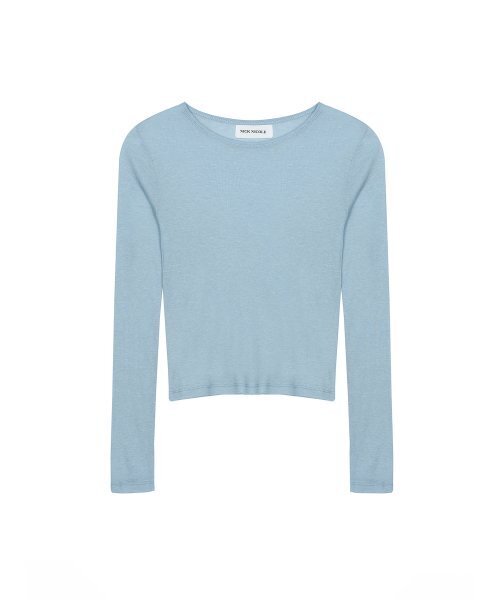 NICK&NICOLE（ニックアンドニコール）の「[ESSENTIAL] WOOL TENCEL TEE_SKY BLUE（Tシャツ/カットソー・レディース・その他・MEDIUM/LARGE）」の6枚目の写真