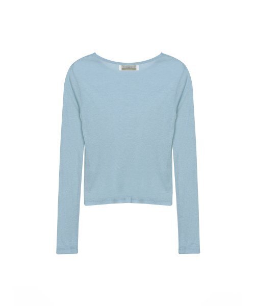 NICK&NICOLE（ニックアンドニコール）の「[ESSENTIAL] WOOL TENCEL TEE_SKY BLUE（Tシャツ/カットソー・レディース・その他・MEDIUM/LARGE）」の7枚目の写真