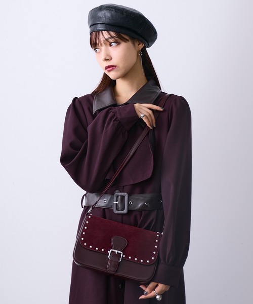 セール】フェイクレザーベレー帽（ハンチング/ベレー帽）｜MONOe