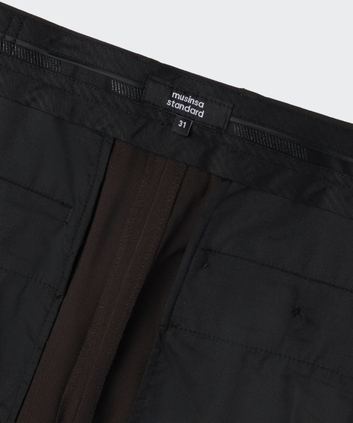 MUSINSA STANDARD（ムシンサスタンダード）の「セミワイド隠しバンディングスラックス[ダークブラウン]（スラックス・メンズ・その他・31/33/26/27/28/29/38/42/36/34/32/30/40）」の5枚目の写真