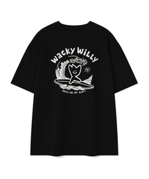 Wacky WiLLy（ワッキーウィリー）の「Surfing Kiki Graphic Short Sleeve T-Shirt Black（Tシャツ/カットソー）」