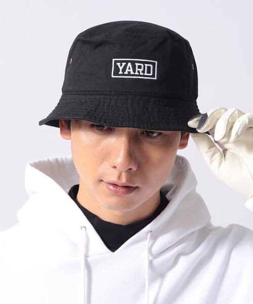 BEAMS GOLF（ビームスゴルフ）の「YARD ロゴ バケットハット（ハット・メンズ・ブラック/ホワイト・MEDIUM/LARGE）」の2枚目の写真