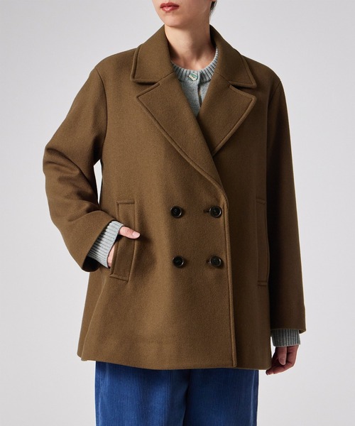 ウィメンズ ウールカルゼ ショート ピーコート / 255352 JK353