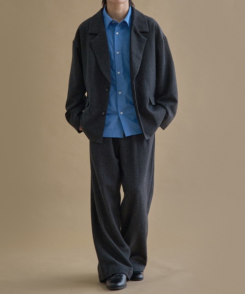 epnok（エプノック）の「ヘリンボーンセミワイドスラックス（スラックス・メンズ・グレー/チャコールグレー・MEDIUM/SMALL/LARGE）」の16枚目の写真