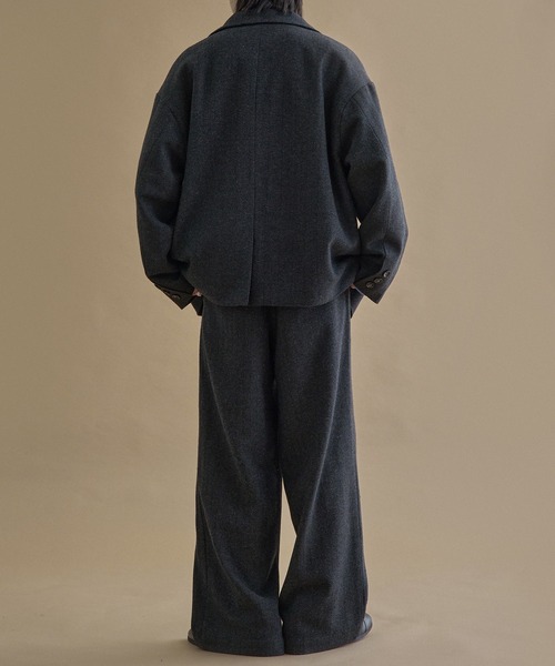 epnok（エプノック）の「ヘリンボーンセミワイドスラックス（スラックス・メンズ・グレー/チャコールグレー・MEDIUM/SMALL/LARGE）」の12枚目の写真