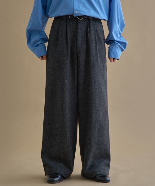 ヘリンボーンセミワイドスラックス（スラックス）｜epnok（エプノック