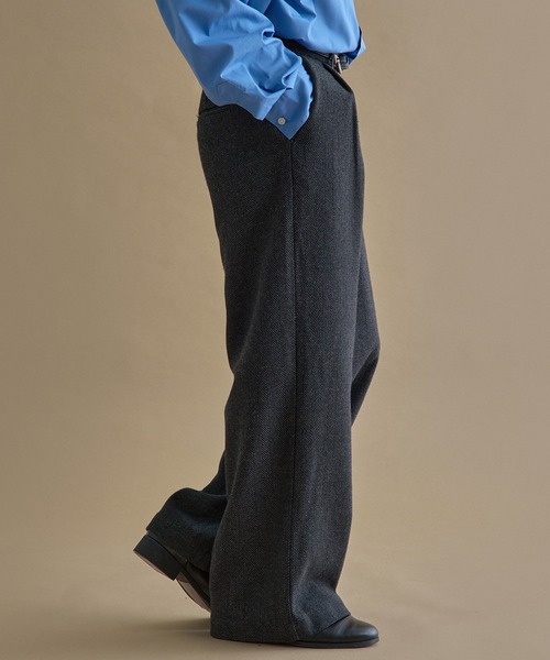 epnok（エプノック）の「ヘリンボーンセミワイドスラックス（スラックス・メンズ・グレー/チャコールグレー・MEDIUM/SMALL/LARGE）」の9枚目の写真