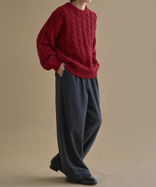 epnok（エプノック）の「ヘリンボーンセミワイドスラックス（スラックス・メンズ・グレー/チャコールグレー・MEDIUM/SMALL/LARGE）」の21枚目の写真