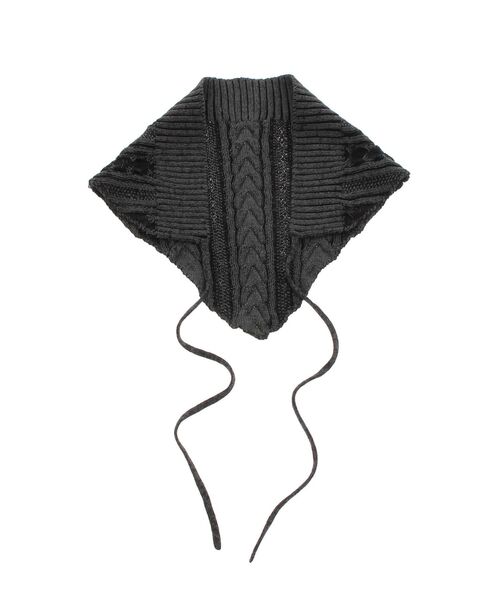 MURUA（ムルーア）の「リブニットバブーシュカ（ニットキャップ/ビーニー・レディース・ブラック・FREE）」の10枚目の写真