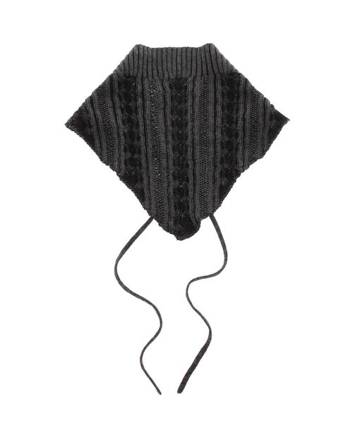 MURUA（ムルーア）の「リブニットバブーシュカ（ニットキャップ/ビーニー・レディース・ブラック・FREE）」の11枚目の写真