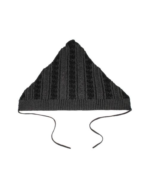 MURUA（ムルーア）の「リブニットバブーシュカ（ニットキャップ/ビーニー・レディース・ブラック・FREE）」の12枚目の写真