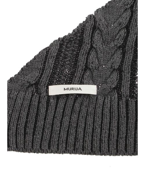 MURUA（ムルーア）の「リブニットバブーシュカ（ニットキャップ/ビーニー・レディース・ブラック・FREE）」の13枚目の写真