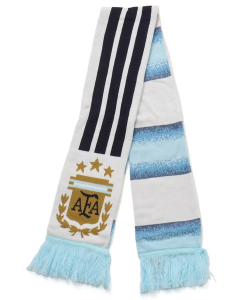 adidas(アディダス)の「adidas アルゼンチン代表 SCARF / アディダス アルゼンチン代表 スカーフ(マフラー・メンズ・ブルー・ONE SIZE)」の2枚目の写真