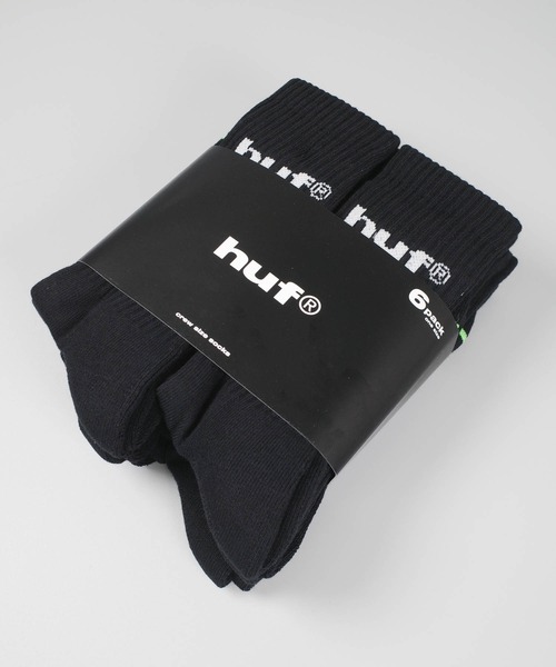HUF(ハフ)の「【C-HUF4】【HUF/ハフ】89 eightynine LOGO CREW SOCK 6 PACK SK00928(ソックス/靴下・メンズ・ホワイト/ブラック・O/S)」の9枚目の写真
