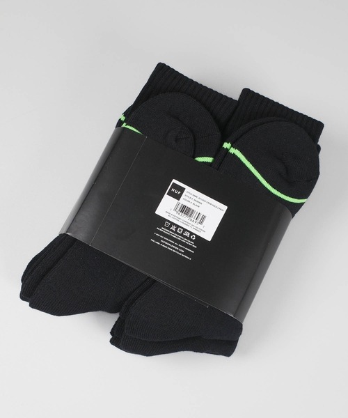 HUF(ハフ)の「【C-HUF4】【HUF/ハフ】89 eightynine LOGO CREW SOCK 6 PACK SK00928(ソックス/靴下・メンズ・ホワイト/ブラック・O/S)」の10枚目の写真