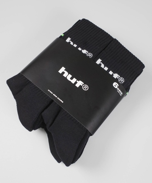 HUF(ハフ)の「【C-HUF4】【HUF/ハフ】89 eightynine LOGO CREW SOCK 6 PACK SK00928(ソックス/靴下・メンズ・ホワイト/ブラック・O/S)」の11枚目の写真