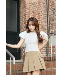 Fluffy Ribbon Puff Knit Top（ニット/セーター）｜MISTREASS