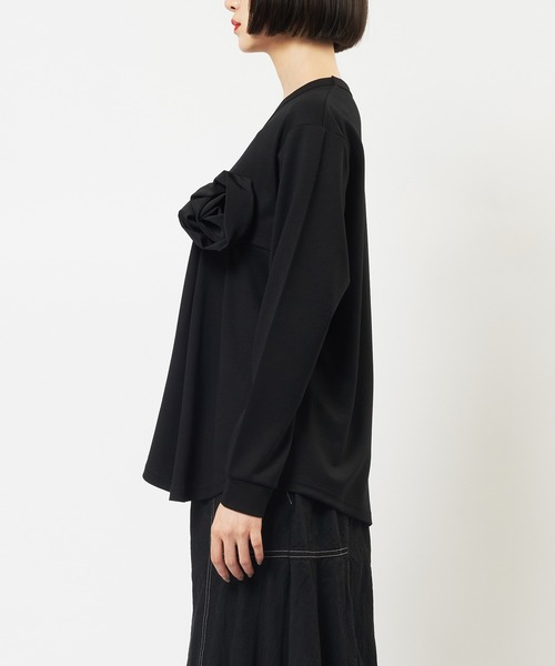 gomme(ゴム)の「ポンチフラワーT(Tシャツ/カットソー・レディース・チャコールグレー/ブラック/パープル・MEDIUM)」の13枚目の写真