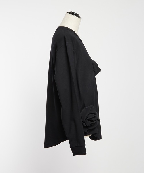 gomme(ゴム)の「ポンチフラワーT(Tシャツ/カットソー・レディース・チャコールグレー/ブラック/パープル・MEDIUM)」の22枚目の写真