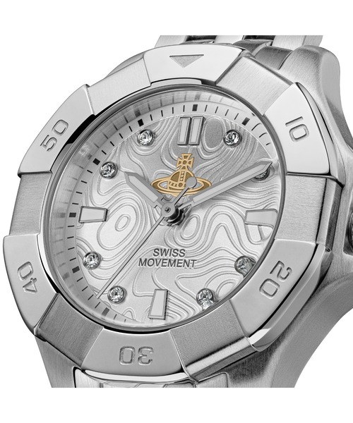 Vivienne Westwood(ヴィヴィアンウエストウッド)の「「Vivienne Westwood/ヴィヴィアン・ウエストウッド」ブロンプトン - レディース シルバー ブレスレット(アナログ腕時計・レディース・シルバー×ブルー/シルバー・FREE)」の9枚目の写真