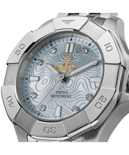 Vivienne Westwood(ヴィヴィアンウエストウッド)の「「Vivienne Westwood/ヴィヴィアン・ウエストウッド」ブロンプトン - レディース シルバー ブレスレット(アナログ腕時計・レディース・シルバー×ブルー/シルバー・FREE)」の10枚目の写真