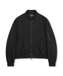 SHEER NYLON FLIGHT JACKET BLACK
