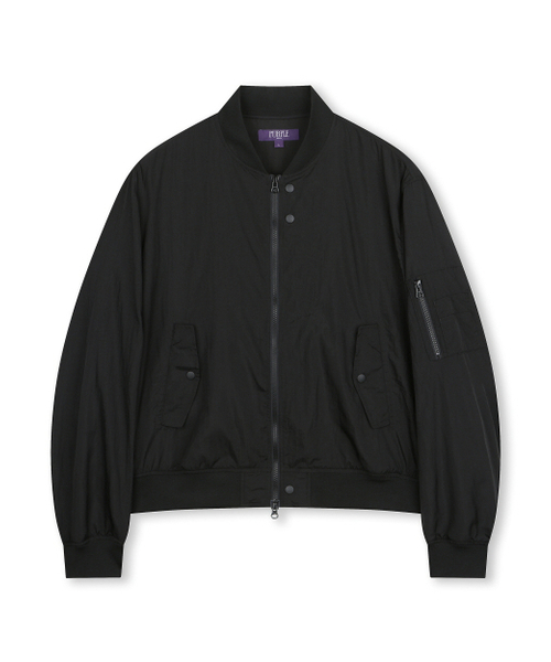 BESLOW(ビースロー)の「SHEER NYLON FLIGHT JACKET BLACK(ブルゾン・メンズ・その他・SMALL/MEDIUM/LARGE/X-LARGE)」の1枚目の写真