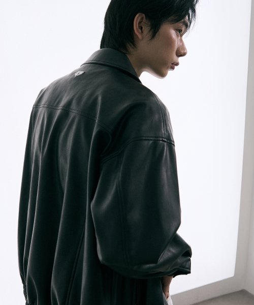 LEATHERY（レザリー）の「レザーオーバーサイズブルゾンジャケット[ブラック]（ブルゾン・レディース・その他・MEDIUM/LARGE/X-LARGE）」の7枚目の写真