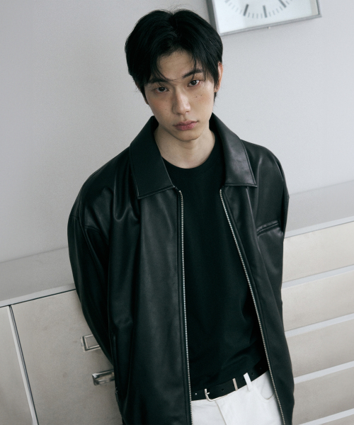 LEATHERY（レザリー）の「レザーオーバーサイズブルゾンジャケット[ブラック]（ブルゾン・レディース・その他・MEDIUM/LARGE/X-LARGE）」の8枚目の写真