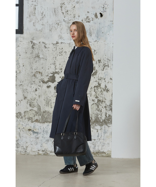 ANOETIC(アノエティック)の「ANC SINGLE TRENCH COAT_NAVY(トレンチコート・レディース・ネイビー・FREE)」の3枚目の写真