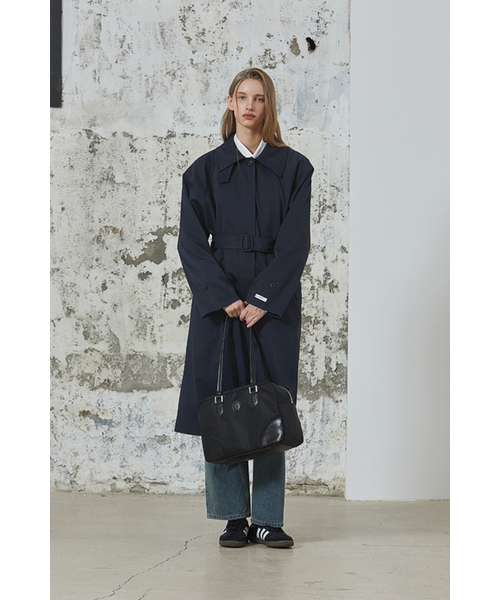 ANOETIC(アノエティック)の「ANC SINGLE TRENCH COAT_NAVY(トレンチコート・レディース・ネイビー・FREE)」の4枚目の写真