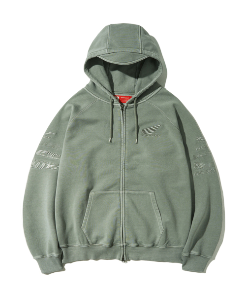 Honda Racing Hoodie Cap Zip-up_Khaki（パーカー）｜HONDA MOTORCYCLE